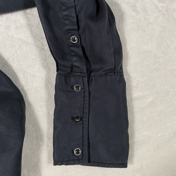 Free People Under Your Spell Tencel Lace Up Tunic Top Flowy Blouse Black Sz M - Picture 4 of 8